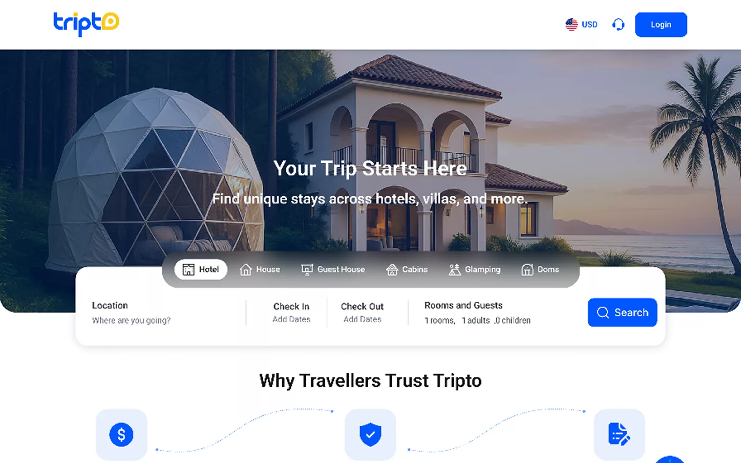 Tripto — Travel Booking Platform