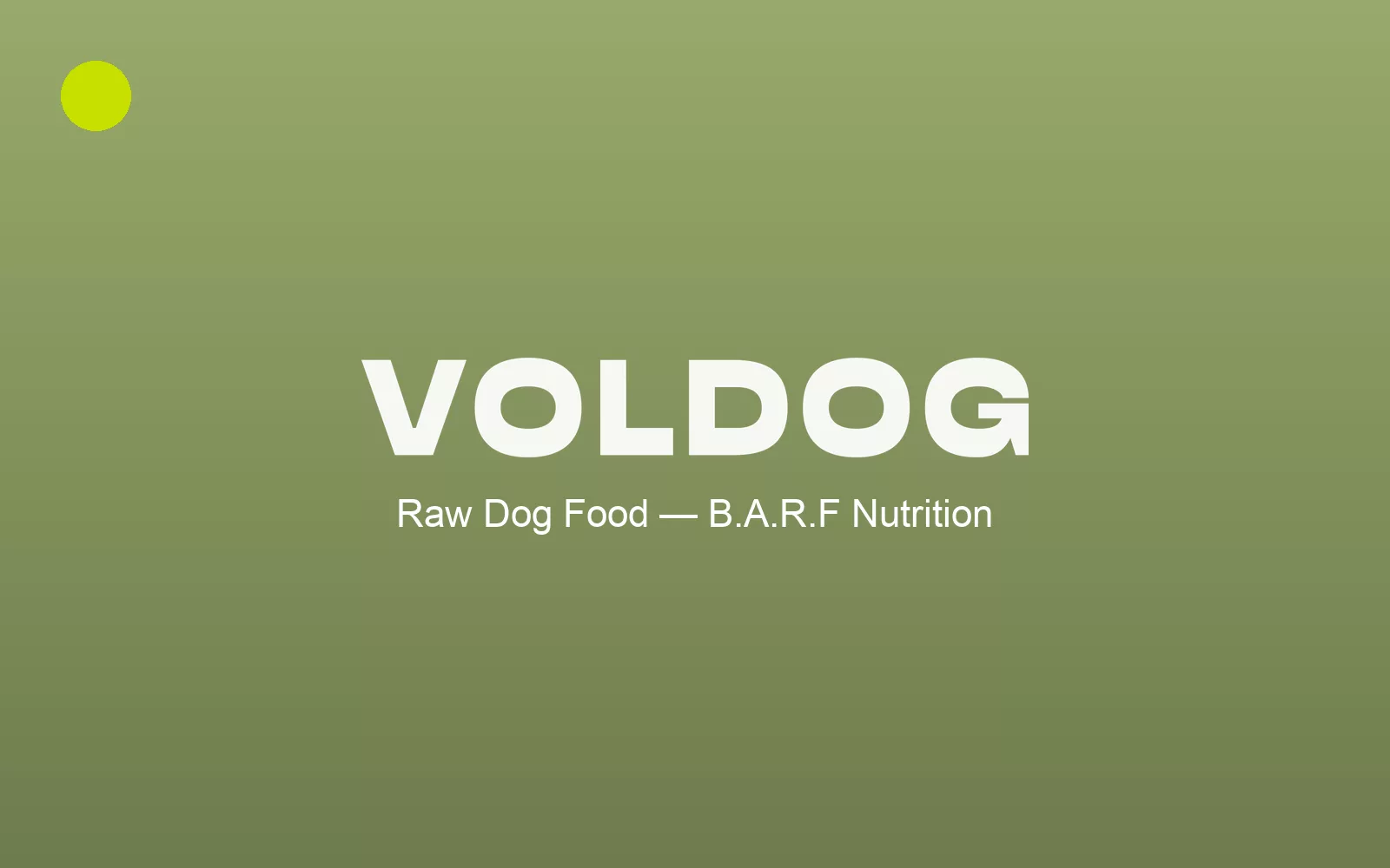 Voldog — Raw Dog Food Store